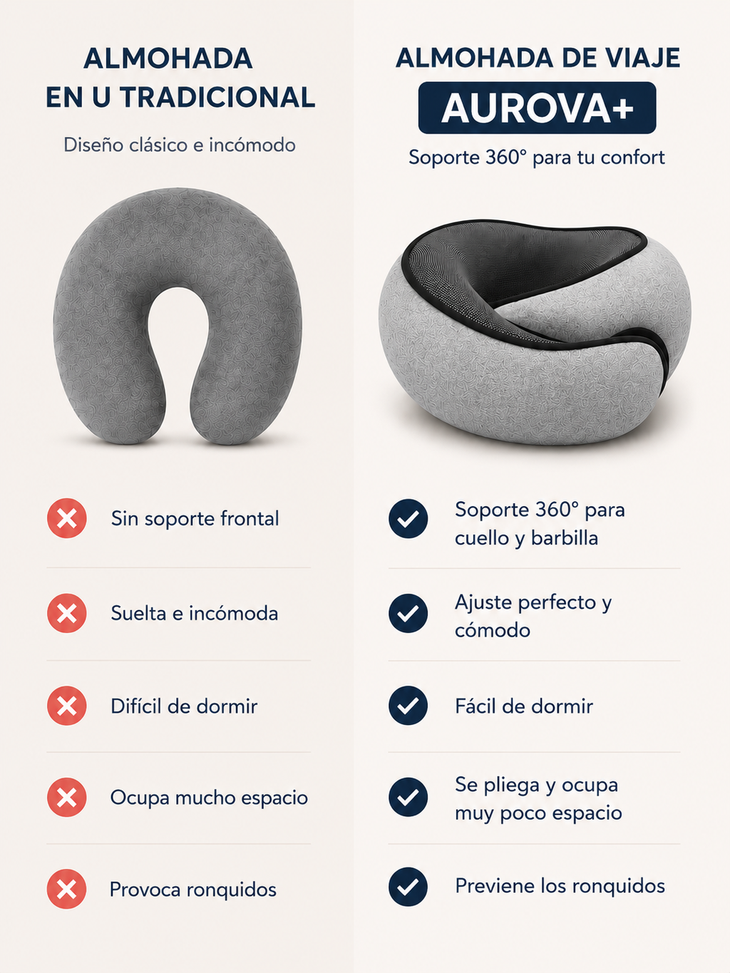 Almohada de viaje premium